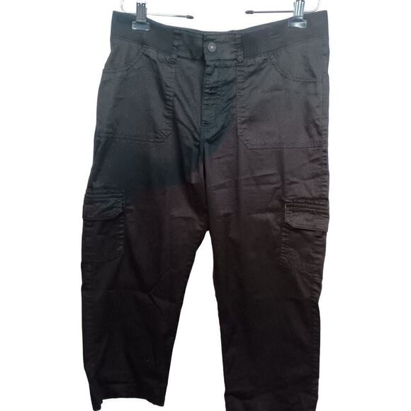 EUC Lee Relaxed Fit Gray Cotton Cargo Style Capris Size 14 - Picture 1 of 7